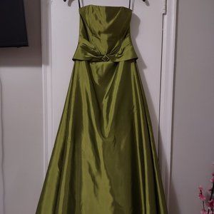 Jessica McClintock Gunne Sax Label Strapless Prom Evening Gown Dress